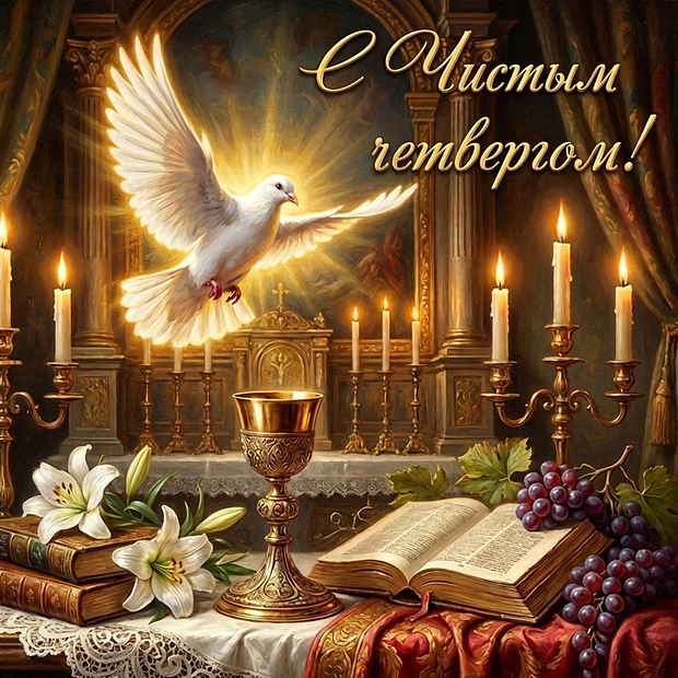Бесплатная открытка с Чистым четвергом
