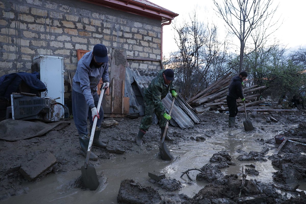 Ликвидация последствий подтопления в поселке Мамедкала Дербентского района Республики Дагестан