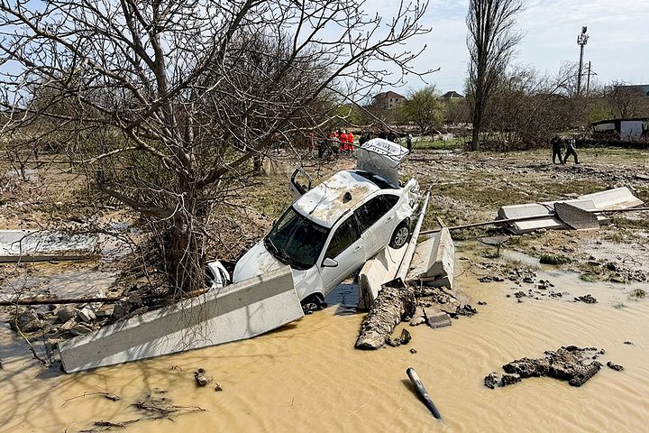 Последствия обильных ливневых дождей в селе Кала Дербентского района
