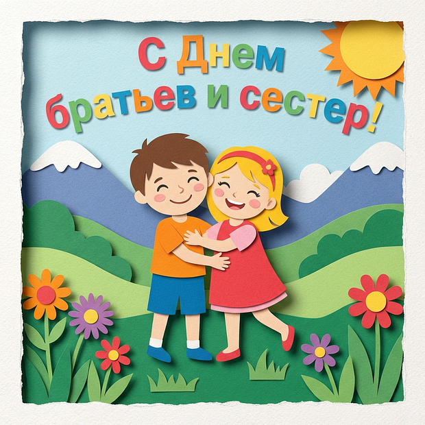Бесплатная картинка на День братьев и сестер
