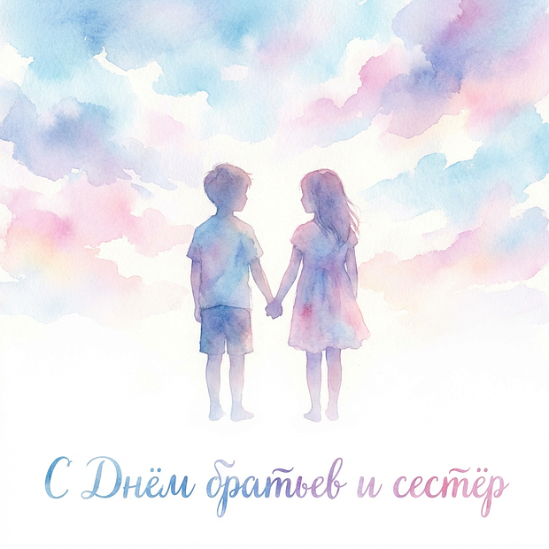 Скачать бесплатно открытку с Днем братьев и сестер
