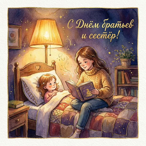 Скачать открытку на День братьев и сестер
