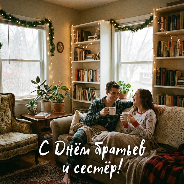Открытка с поздравлением с Днем братьев и сестер

