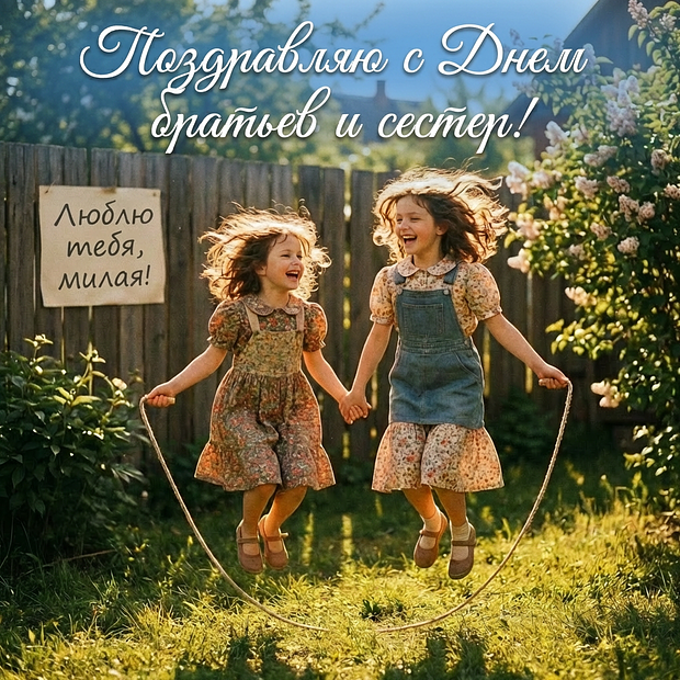 Картинка с Днем братьев и сестер
