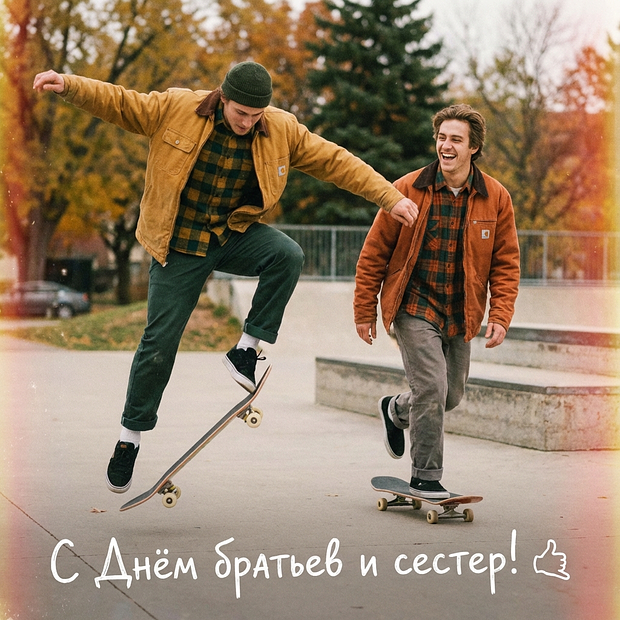 Открытка брату на День братьев и сестер
