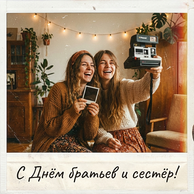 Открытка сестре на День братьев и сестер

