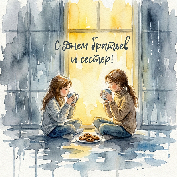 Открытка сестре на День братьев и сестер

