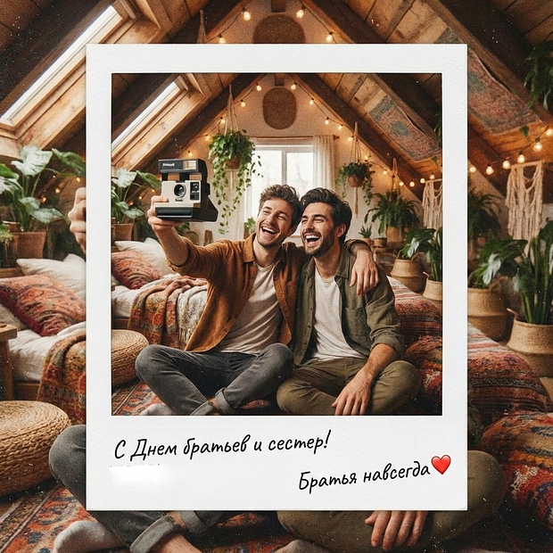 Бесплатная открытка с Днем братьев и сестер
