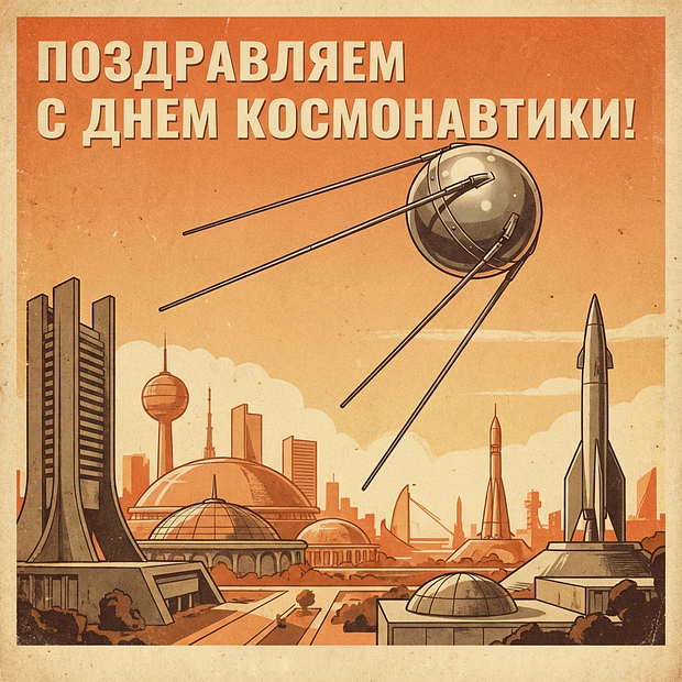 Картинка с Днем космонавтики