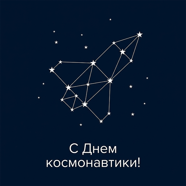 Картинка с Днем космонавтики