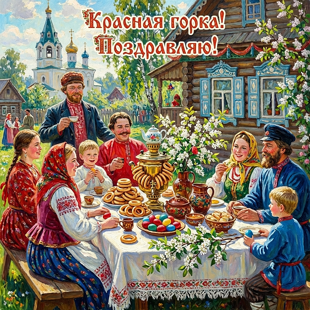 Открытка с Красной горкой

