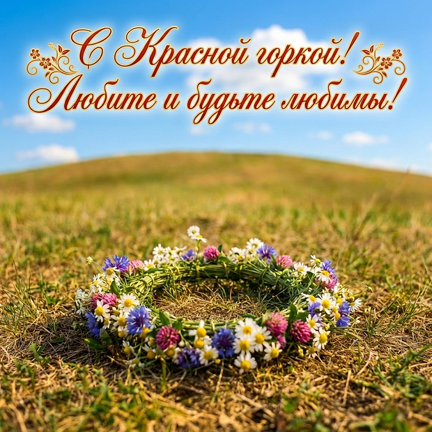 Открытка с Красной горкой

