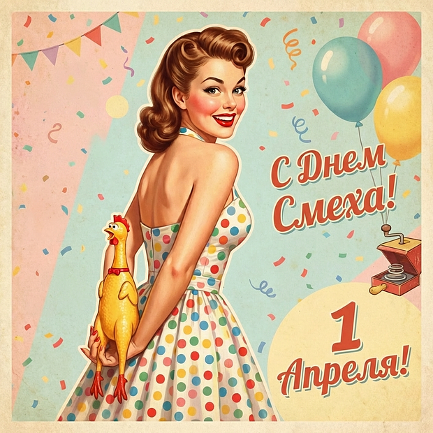 Красивые открытки с Днем смеха — с 1 апреля