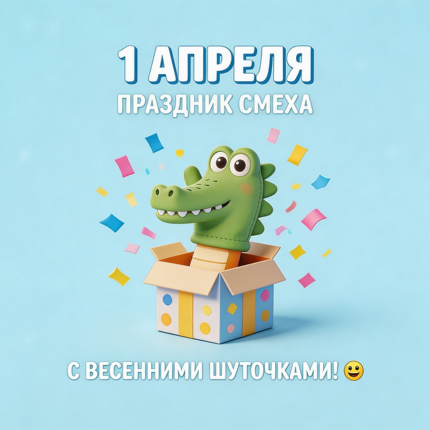 Прикольная открытка с 1 апреля
