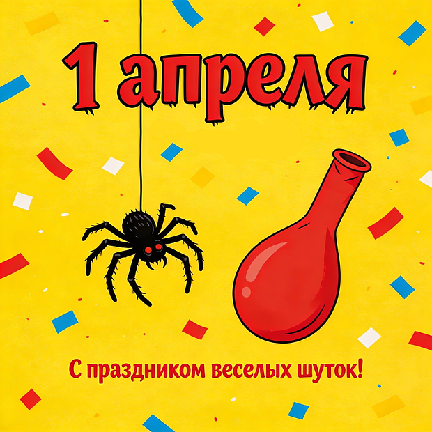 Позитивная открытка с 1 апреля

