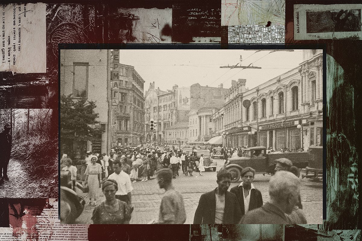 Угол Кузнецкого Моста и Петровки в Москве. Предположительно, 1939-1940 годы