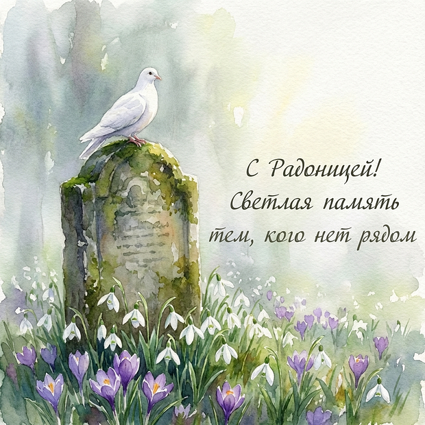 Скачать бесплатно открытку с Радоницей
