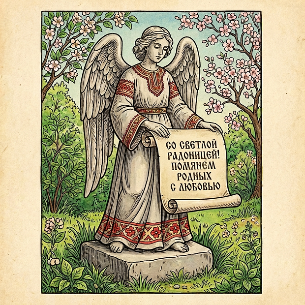 Красивая открытка с Радоницей
