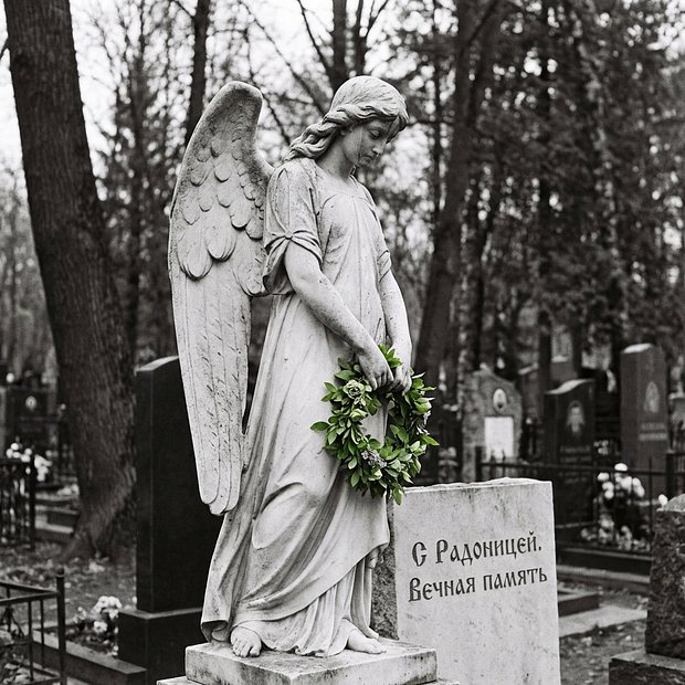 Открытка для дня поминовения Радоницы