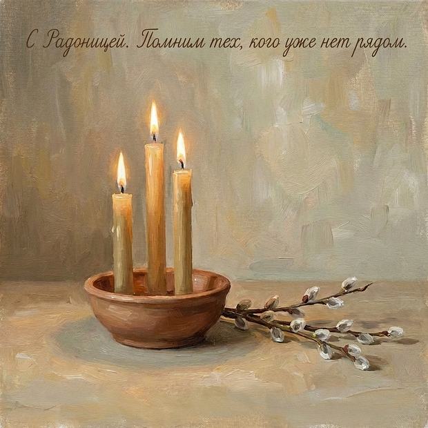 Картинка с душевными словами на Радоницу
