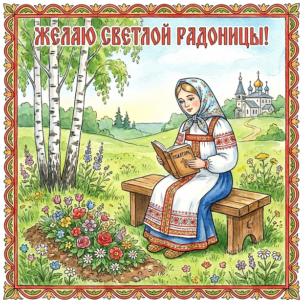 Скачать бесплатно открытку с Радоницей
