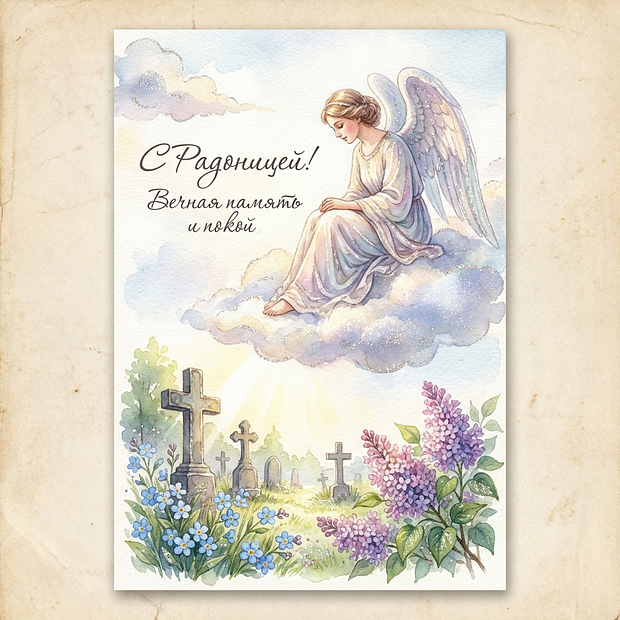 Красивая открытка с Радоницей
