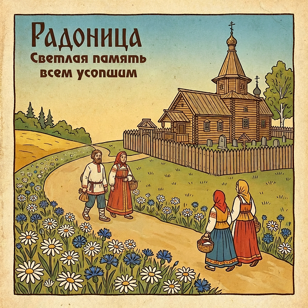 Светлая память! Открытка с душевными словами на Радоницу
