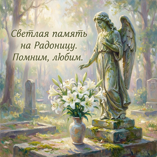Бесплатная открытка с Радоницей
