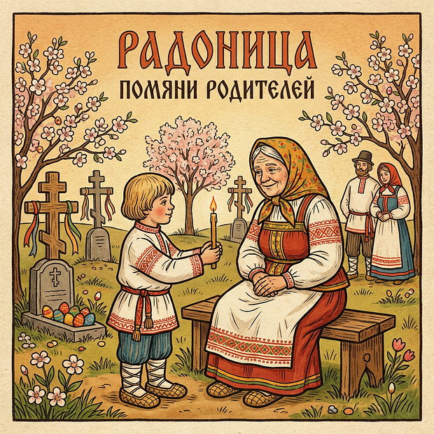 Скачать бесплатно открытку с Радоницей
