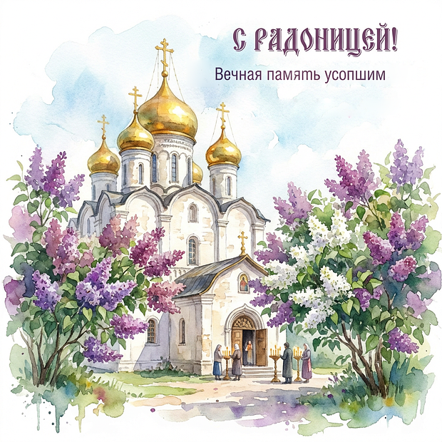 Красивая открытка с Радоницей
