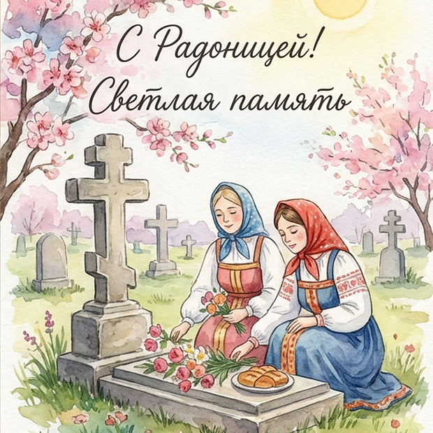 Картинка с теплыми словами на Радоницу
