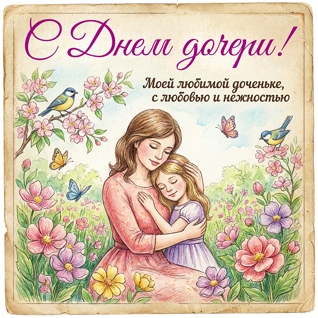 Открытка взрослой дочери на День дочери
