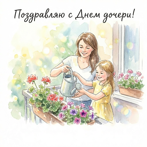 Открытка на Международный день дочери
