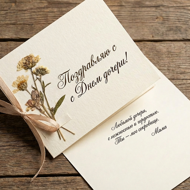 Открытка взрослой дочери на День дочери
