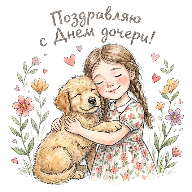 Открытка на День дочери
