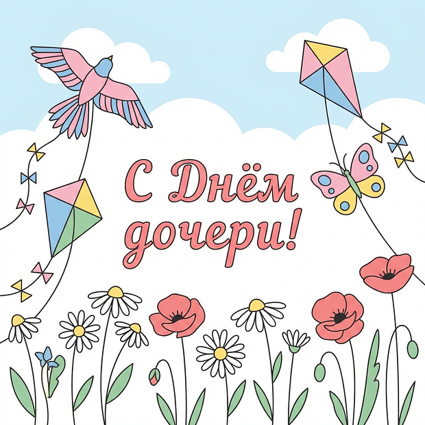 Открытка на День дочери

