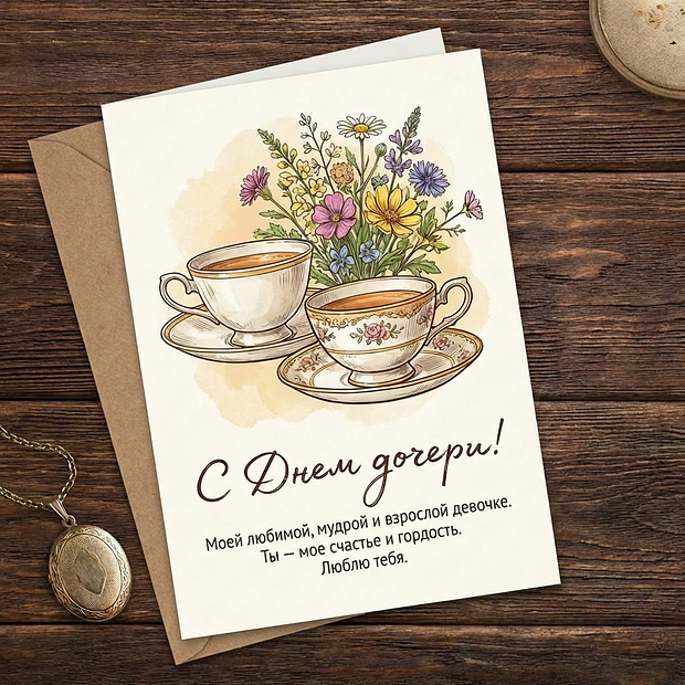 Открытка на Международный день дочери
