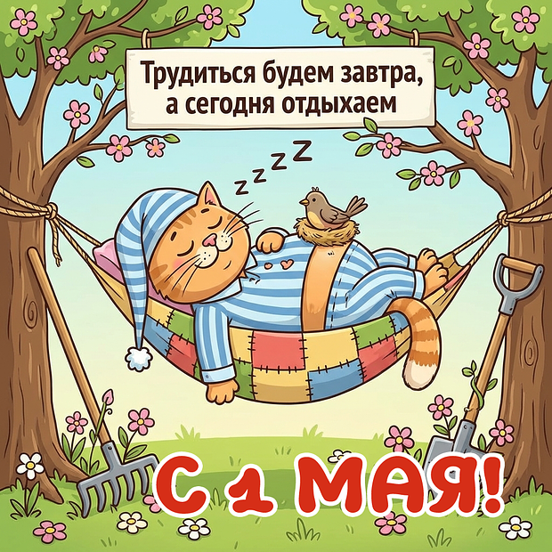 Смешная картинка на 1 Мая