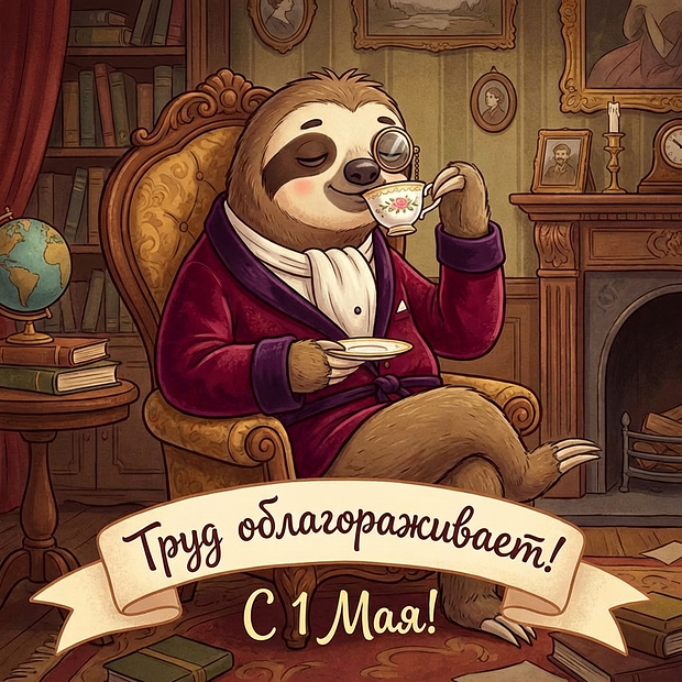 Прикольная картинка на 1 Мая
