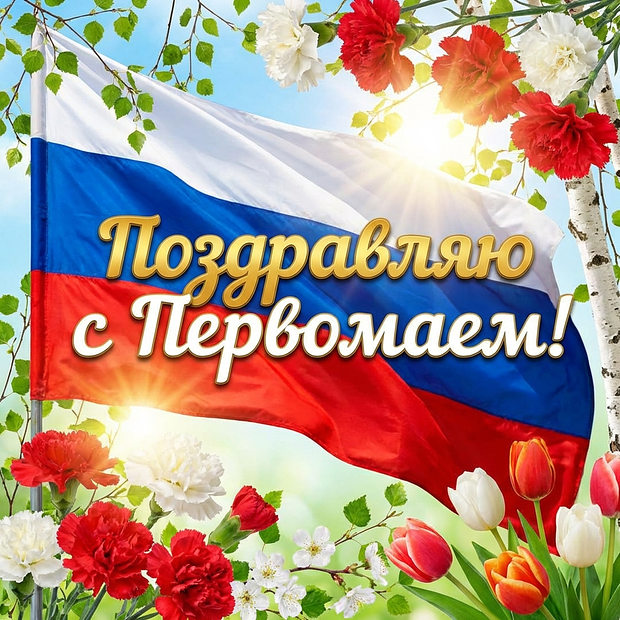 Труд облагораживает! Открытка с 1 Мая
