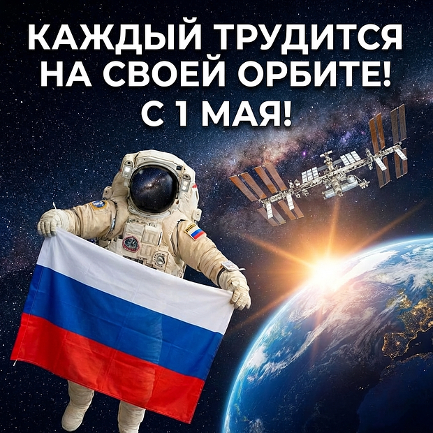 Красивая открытка с Первомаем
