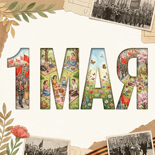 Картинка с Праздником весны и труда
