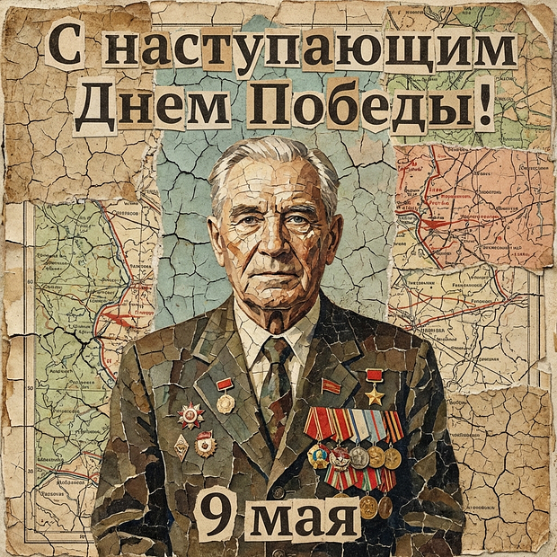 Открытка к наступающему 9 Мая
