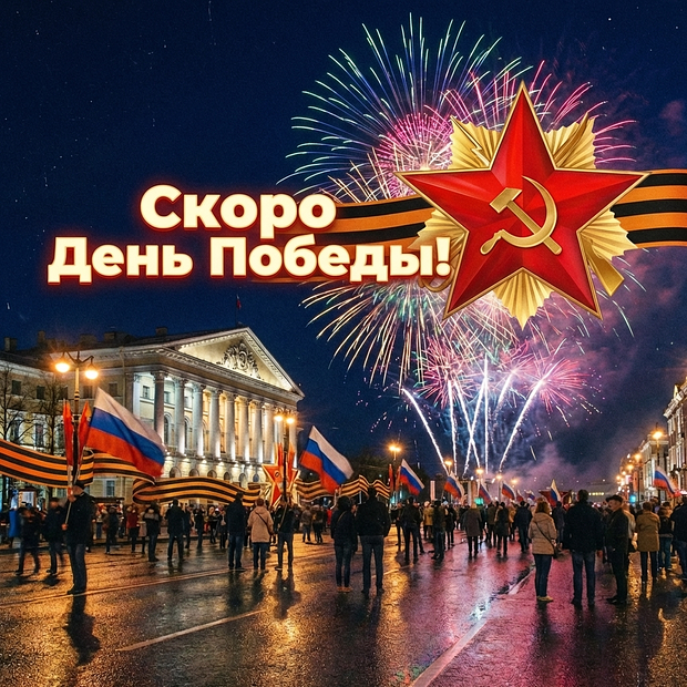 Картинка с наступающим 9 Мая
