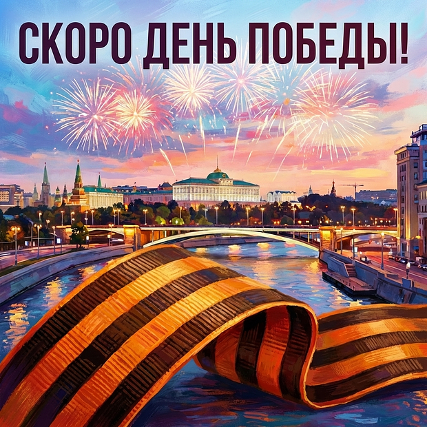 Открытка с наступающим Днем Победы
