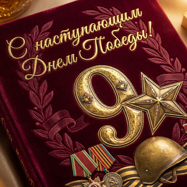 Открытка на наступающий День Победы

