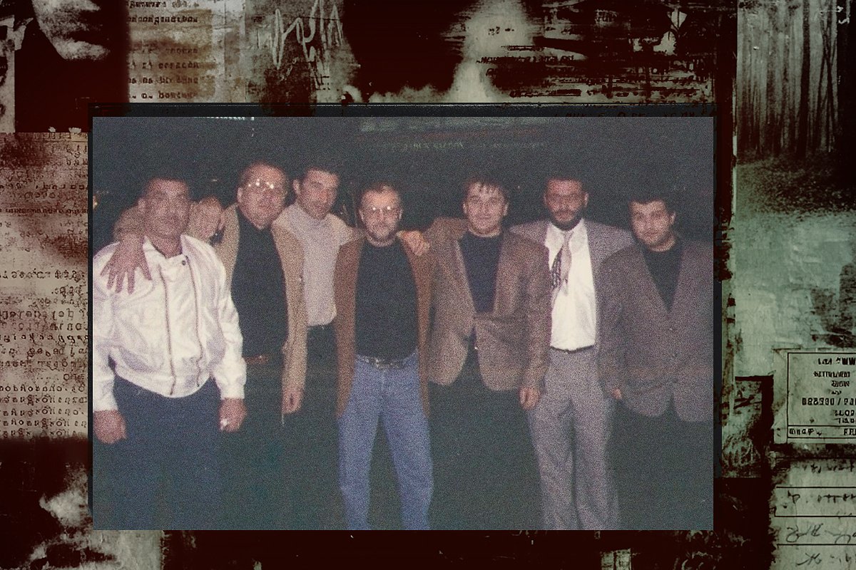 Слева направо: Нодар Фаризян (Ноно), Осман Кадиев, Владимир Корсунский (Володя Ташкентский), Вячеслав Иваньков (Япончик), Александр Тимошенко (Тимоха Гомельский). США, 1990-е годы