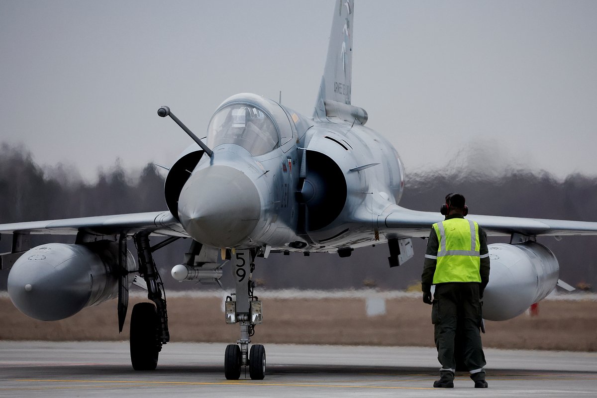 Mirage 2000-5F на военной авиабазе в Эстонии, 18 марта 2022 года