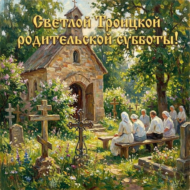 Скачать бесплатно открытку с Троицкой родительской субботой
