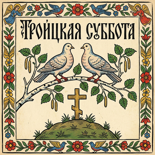 Светлая память! Открытка с душевными словами на Троицкую родительскую субботу
